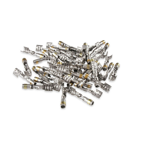 MSD Spark Plug Wire Components, Replacement Spark Plug Wire Terminals, Female, Multi-angle, 8.5mm, Set of 50