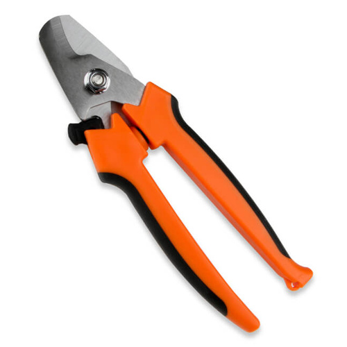 MSD Pliers, Cable Scissor Cutter Pliers, Cable Cutting Plier Type, Steel, Natural, Black/Orange Plastic Handles, 7.250 in. Length, Each