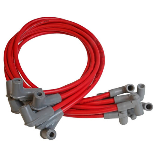 MSD Spark Plug Wires, Super Conductor, Spiral Core, 8.5mm, Red, 90 Degree Boots, For Chevrolet, Big Block, V8, Set