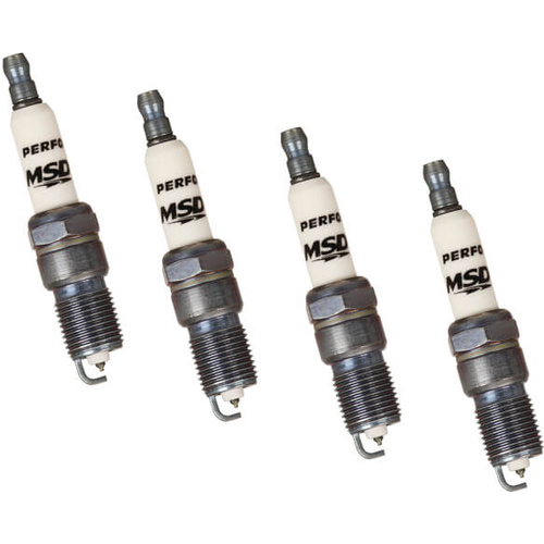 MSD Spark Plug, Standard, Tapered Seat, Iridium, 14mm Thread, 0.6910 Reach, 5/8 Hex, Set of 4