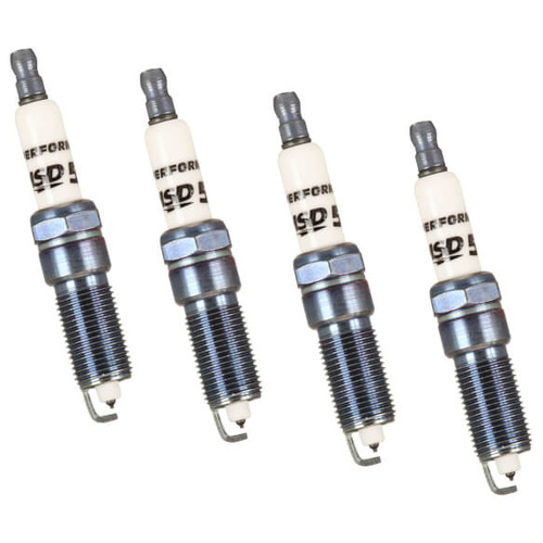 MSD Spark Plug, Standard, Tapered Seat, Iridium, 14mm Thread, 0.9840 Reach, 5/8 Hex, Set of 4