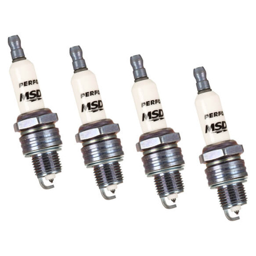 MSD Spark Plug, Standard, Gasket Seat, Iridium, 14mm Thread, 0.5000 Reach, 13/16 Hex, Set of 4