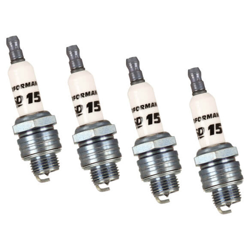 MSD Spark Plug, Standard, Tapered Seat, Iridium, 18mm Thread, 0.4375 Reach, 13/16 Hex, Set of 4