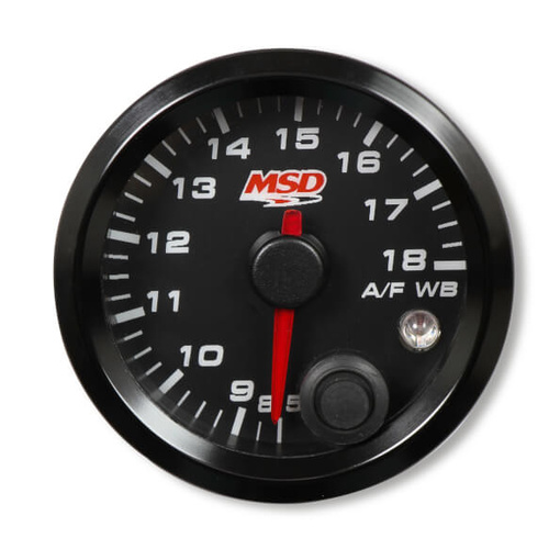 MSD Air Fuel Gauge, 2-1/16in. Standalone Wideband Air/Fuel Gauge, Black Face