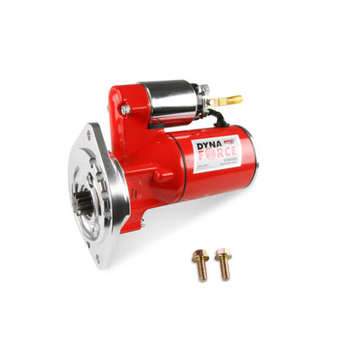 MSD Starter, DynaForce, Mini, Red Powdercoated, For Ford, Small Block, 3/4 in. Ring Gear Depth, Each