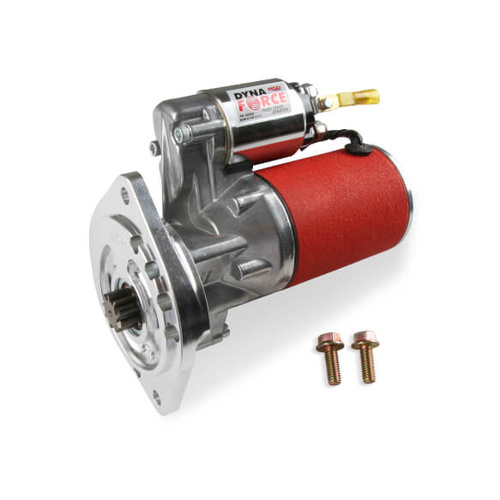 MSD Starter, DynaForce, Mini, High-Speed, Red Powdercoated, For Ford, Small Block, 3/4 in. Ring Gear Depth, Each