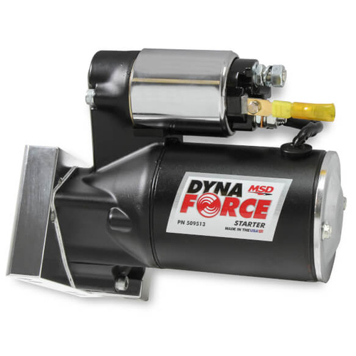 MSD Starter, DynaForce, Mini, Black Powdercoated, For Chevrolet, Each