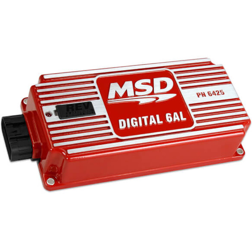 MSD Ignition Box, 6AL, Digital CD, with Rev Limiter, Red, Each