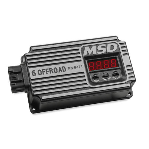 MSD Ignition Box, Digital 6 Off-Road, Capacitive Discharge, Adjustable Rev Limiter, Start Retard, Black, Universal, Electronic, Each