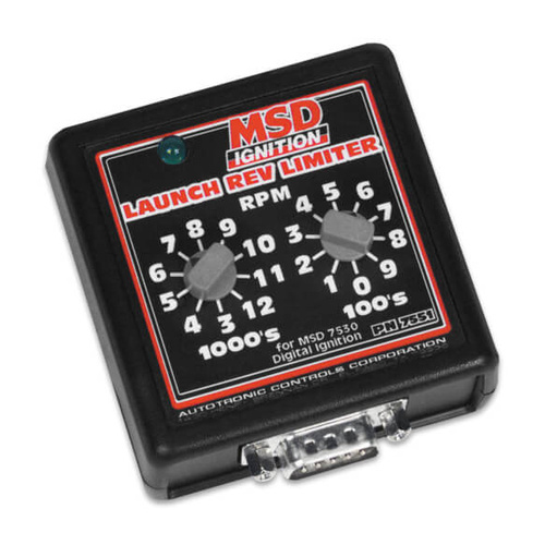 MSD Rev Limiter, Manual Launch Control, Adjustable 3, 000-12, 500 rpm, 100 rpm Increments, Each