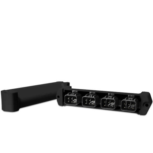 MSD Electrical Junction Blocks, 4-Connector CAN-Bus Hubs, 4-wire Connector, Plastic, Black, Each