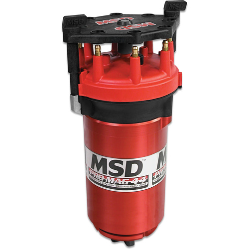 MSD Magneto, Pro Mag 44, Generator Only, 44 amp Output, Counterclockwise Rotation, Billet Aluminium Housing, Red