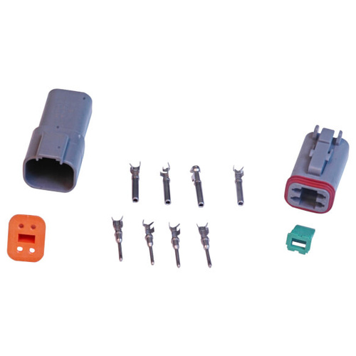 MSD Electrical Wiring Connector, Deutsch, 16-Gauge/4-Pin, Each