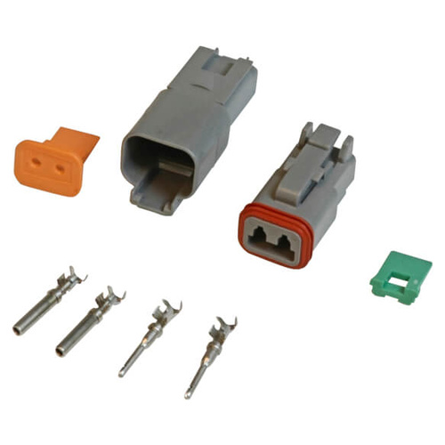 MSD Electrical Wiring Connector, Deutsch, 16-Gauge/2-Pin, Each