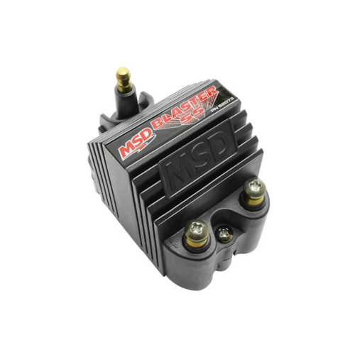 MSD Ignition Coil, Blaster SS, E-Core, Square, Epoxy, Black, 40, 000 V, Each