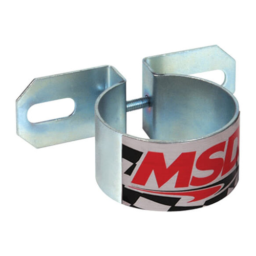 MSD Coil Bracket, Steel, Chrome, Canister-Style, Universal, Each