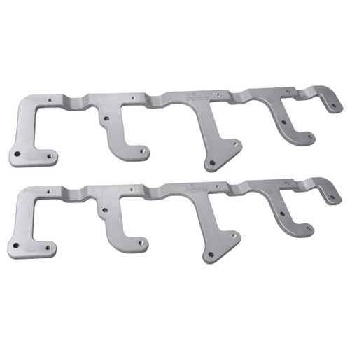 MSD Ignition Coil Brackets, Coil Pack Style, Rectangular, Aluminium, Natural, For Cadillac, For Chevrolet, For Pontiac, Pair