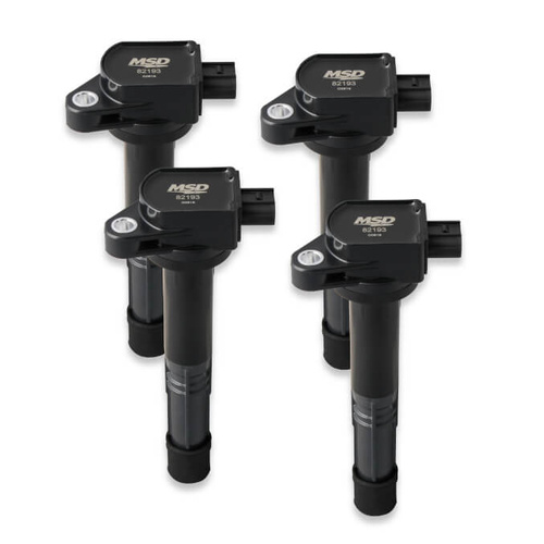 MSD Ignition Coil, Blaster, Coil Pack Style, Black, For Acura®, For Honda®, 2.4L, Set of 4