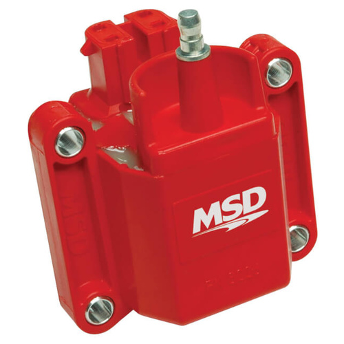 MSD Ignition Coil, Dual Connector, Red, GM Dual Connector Coil, Each