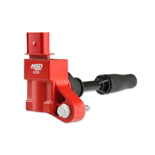 MSD Ignition Coil, Blaster, Coil-Pack, Square, Epoxy, Red, 45, 000 V, GM, Each