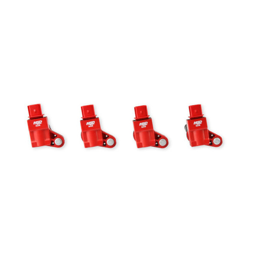 MSD Ignition Coil, Blaster, Coil-Pack, Square, Epoxy, Red, 45, 000 V, GM, Set of 4