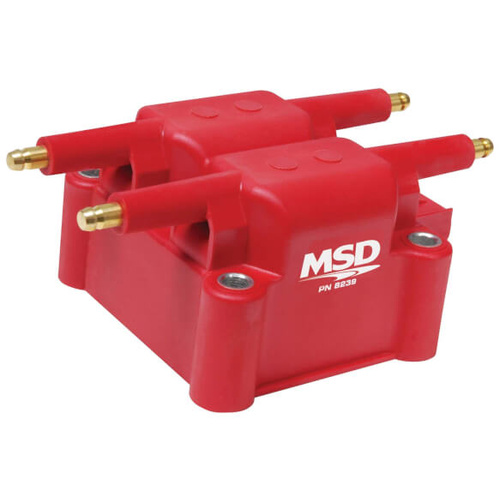 MSD Ignition Coil, 1994-2006 For Dodge/For Plymouth/For Chrysler/Eagle/For Mitsubishi/For Jeep 2.0L/2.4L/4.0L Engines, Red, Each