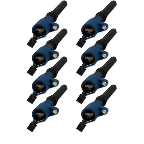 MSD Ignition Coil, 1999-2014 For Ford 4.6L/5.4L 2-Valve Engines, Blue, Set of 8
