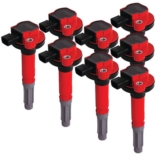 MSD Ignition Coil, 2011-2016 For Ford 5.0L Coyote Engines, Red, Set of 8