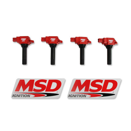 MSD Ignition Coil, Blaster, Coil Pack Style, Red, Scion, For Subaru, For Toyota, H4, Set of 4