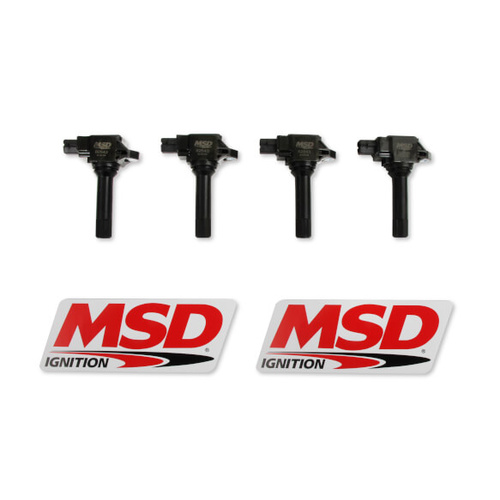 MSD Ignition Coil, Blaster, Coil Pack Style, Black, Scion, For Subaru, For Toyota, H4, Set of 4