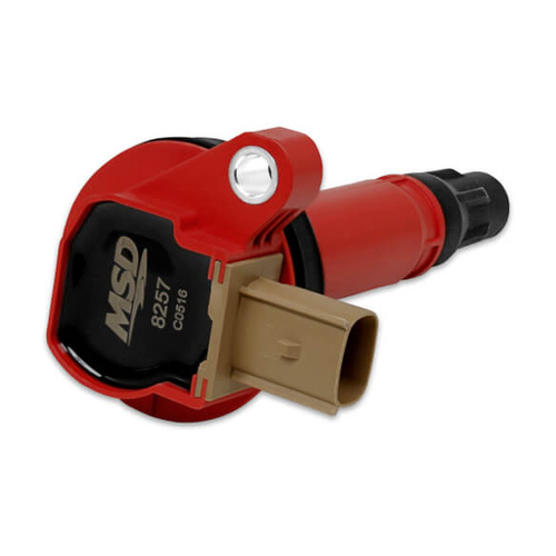 MSD Ignition Coil, Direct Replacement, Red, Tan Connector, For Ford, 3.5L, Ecoboost, Each
