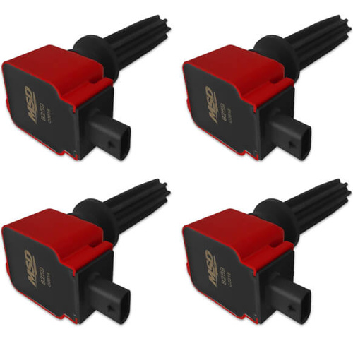 MSD Ignition Coil, Direct Replacement, Red, For Ford, 2.0/2.3L, Ecoboost, Set of 4