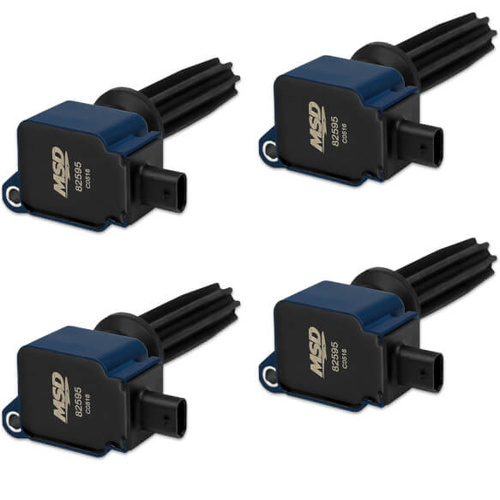 MSD Ignition Coil, Direct Replacement, Blue, For Ford, 2.0/2.3L, Ecoboost, Set of 4