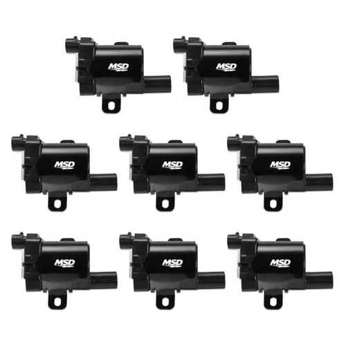 MSD Ignition Coil, 1999-2007 GM L-Series Truck Engines, Black, Set of 8