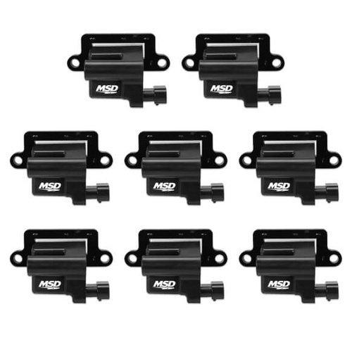 MSD Ignition Coil, 1999-2009 GM L-Series Truck Engines, Black, Set of 8