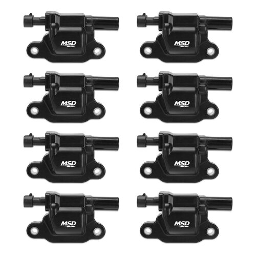 MSD Ignition Coil, 1999-2009 GM L-Series Truck Engines, Black, Set of 8