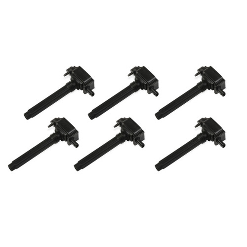 MSD Ignition Coils, Blaster OEM Replacement, Chrysler, Dodge, Jeep, Ram, Volkswagen, Black, Set of 6