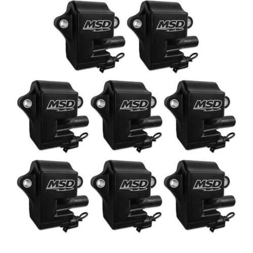 MSD Ignition Coil, Pro Power Series, GM LS1/LS6 CoiLS, Black, Set of 8
