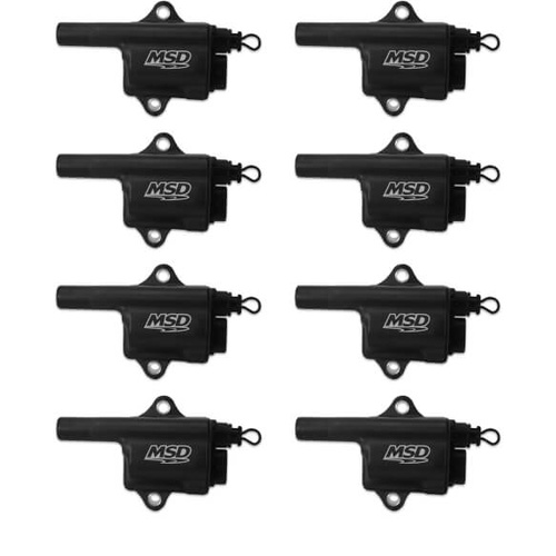 MSD Ignition Coil, Black Pro Power GM LS Truck Style Set of 8