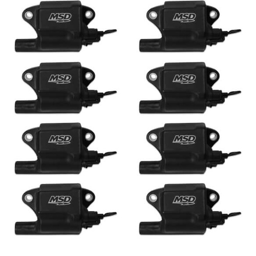 MSD Ignition Coil, Pro Power Series GM LS2/LS7 Engines, Black, Set of 8