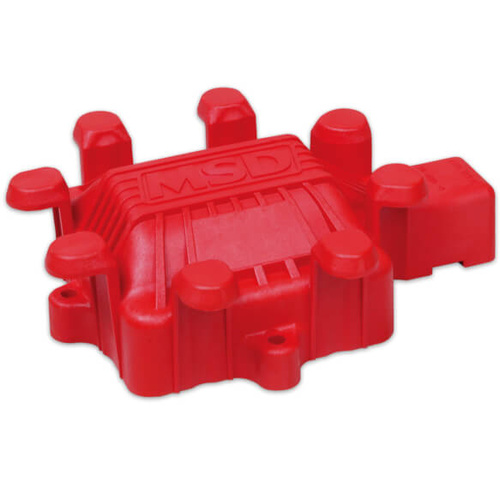 MSD Wire Retainer/Coil Cover, Extreme Output, Red, Pro-Billet Distributor, Each