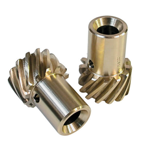 MSD Distributor Gear, Aluminium, Bronze, Race, .006 in. Oversize, .500 in. Dia. Shaft, For Chevrolet, Small, Big Block, V6