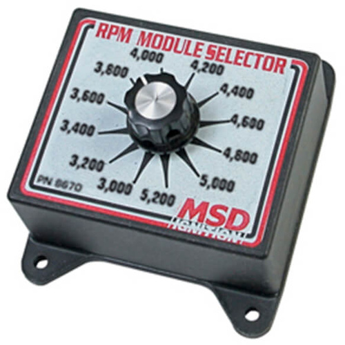 MSD RPM Module Selector, Plastic, Black, 3, 000-5, 200 rpm, 200 rpm Increments, Each