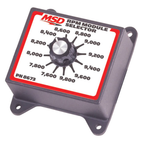 MSD RPM Module Selector, Plastic, Black, 7, 600-9, 800 rpm, 200 rpm Increments, Each