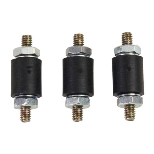 MSD Vibration Mounts, Black, Rubber, Set of 3