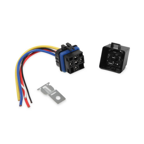 MSD Relay Wire Harness, 12V, 30/40 Amp, Relay, 5 pin, Bracket, 7.00 in. Wiring Harness, Each