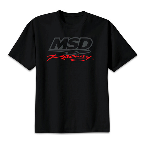 MSD T-Shirt, Short Sleeve, Racing, Cotton, XL, Black, Each