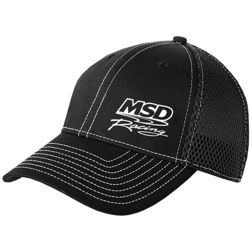 MSD Cap, Flexfit, Mesh, Small/Medium, White Stitch, Black, Each