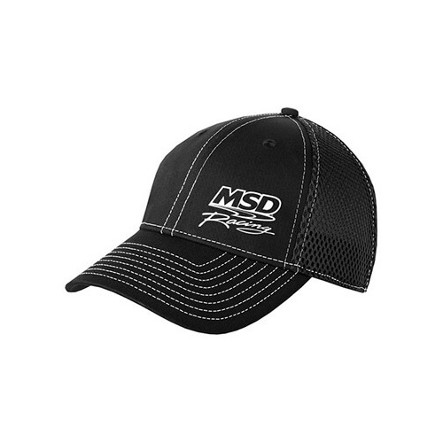 MSD Cap, Flexfit, Mesh, Medium/Large, White Stitch, Black, Each