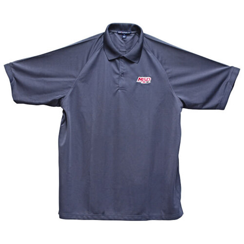 MSD Racing Polo Shirt, Charcoal, Short Sleeve, Polyester, Coolplus Wicking